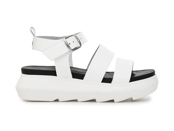 CafèNoir donna sandali con fasce in pelle bianca C1XY1921-W001