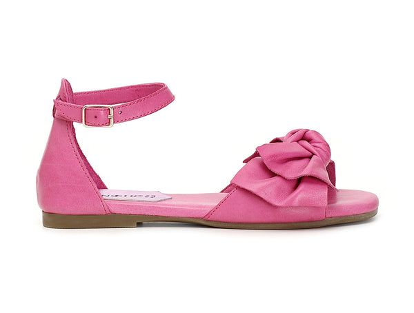 CafèNoir sandalo basso in pelle con nastro fuxia C1GG1060-V004