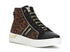 CafèNoir sneakers alte animalier leopardo e pelle