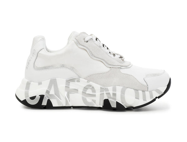 CafèNoir donna sneakers con accessorio in pelle bianca C1DA1170-W002