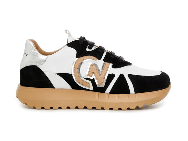 CafèNoir sneakers lacci in pelle e camoscio nero C1DH1020-W018