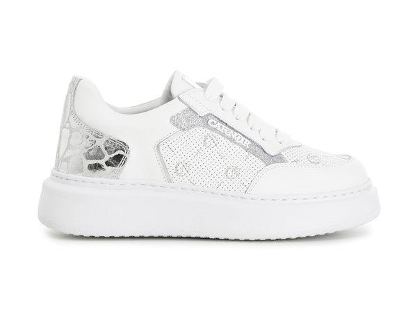 CafèNoir Sneakers con Logo laserato tomaia Pelle bianca C1DE1850-W001