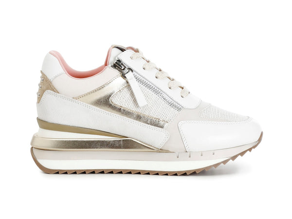 CafèNoir Sneakers Stringate con Cernier Suola Zeppa bianco C1DN9620-W056