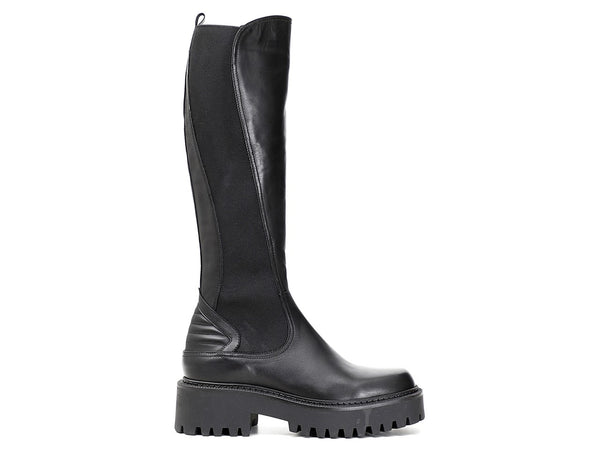 CafèNoir Donna Stivale con elastico in pelle C1FC1340 Nero