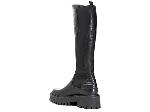 CafèNoir Donna Stivale con elastico in pelle C1FC1340 Nero