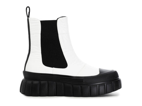 CafèNoir stivaletti chelsea invernali tessuto tecnico bianco C1DM9420-W001