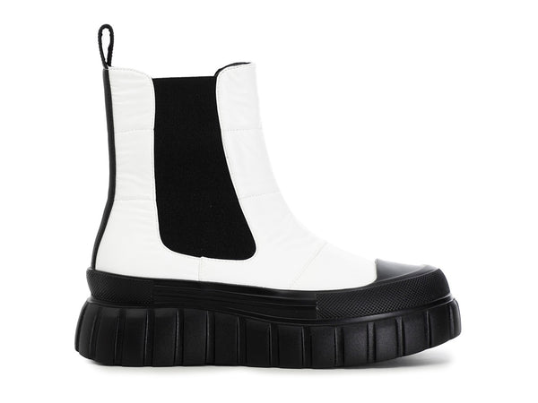 CafèNoir stivaletti chelsea invernali tessuto tecnico bianco C1DM9420-W001