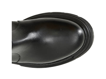 CafèNoir Donna Stivale in pelle e lycra con dettagli gommati C1FB1030 Nero