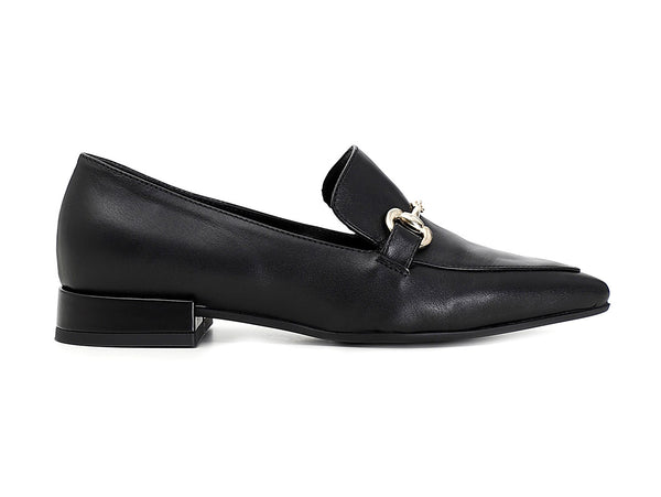 CafèNoir mocassino con morsetto tomaia nappa nera C1MA4-010-nero