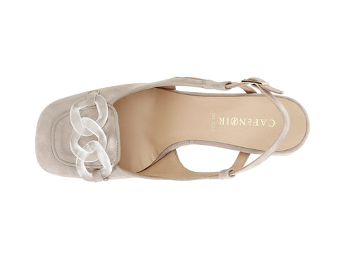 CafèNoir Pumps Slingback suede leather upper