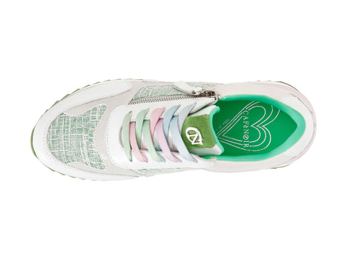 CafèNoir Sneakers Wedge with zip and laces multi upper