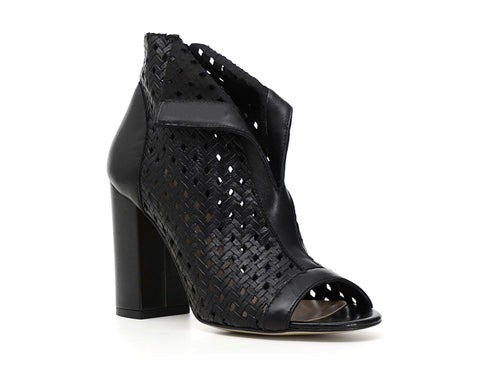 CafèNoir tronchetto estivo open toe in pelle nera C1EF2003-N001