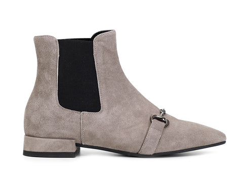 CafèNoir tronchetto con morsetto tomaia suede taupe grigio C1MA5050-M005