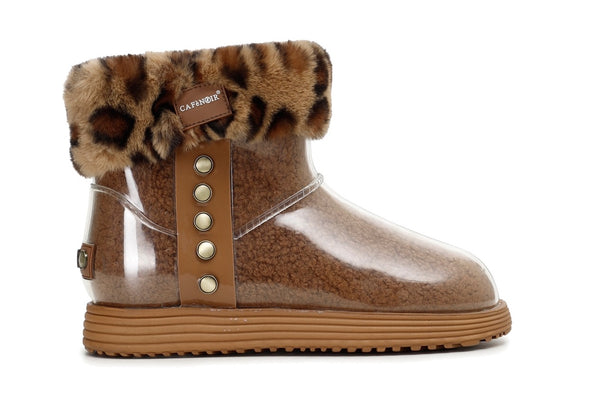 CafèNoir Donna Tronchetto in pvc con pelliccia maculata C1DV9010 Maculato