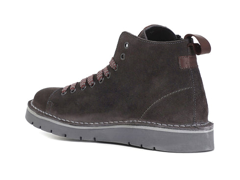 CafèNoir polacchini zip e lacci pelle scamosciata