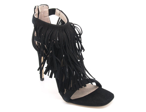 Carmens sandali frangia donna nero