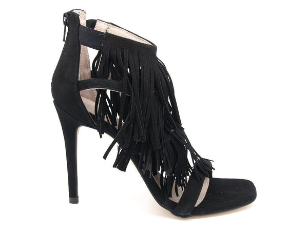 Carmens sandali frangia donna nero