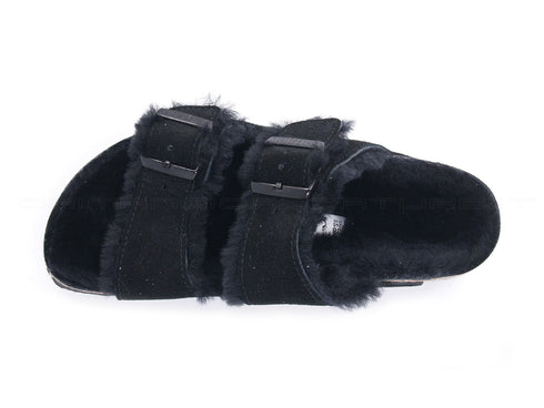 Birkenstock Arizona two buckle shearling suede