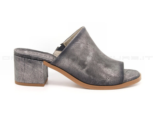 Dei colli ciabatta con tacco donna grigio