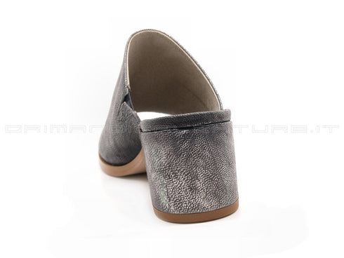 Dei colli ciabatta con tacco donna grigio