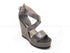 Dei colli sandali zeppa alta donna grigio