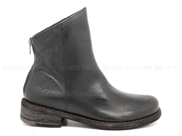 Felmini stivaletti con zip posteriore donna nero