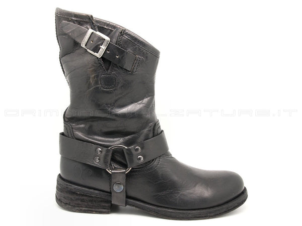 Felmini stivali biker donna nero