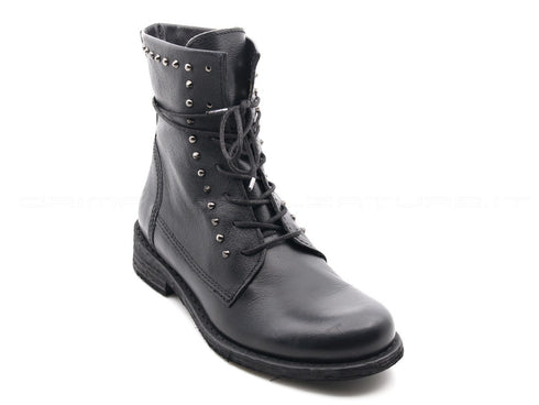 Felmini anfibi con stringhe donna nero