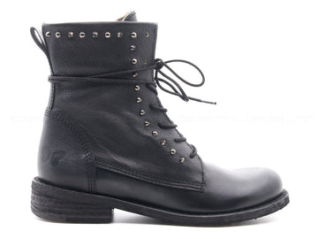 Felmini anfibi con stringhe donna nero