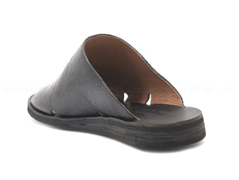 Felmini ciabatte pelle donna nero