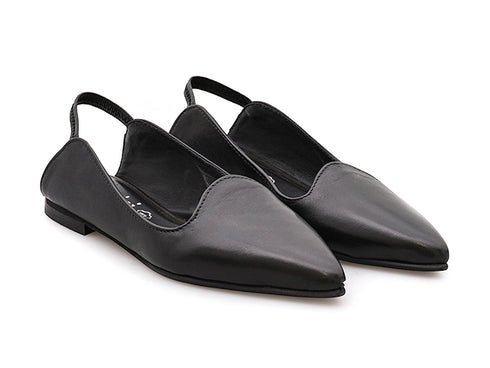 Felmini slingback flats in smooth leather