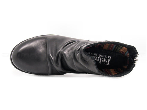 Felmini stivaletto nero con zip donna nero