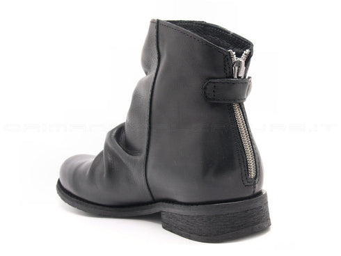 Felmini stivaletto nero con zip donna nero