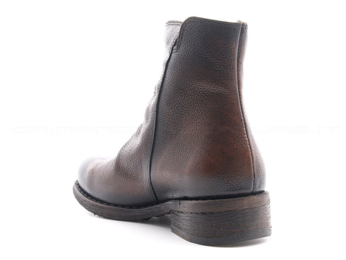 Felmini stivaletti con cerniera esterna donna marrone