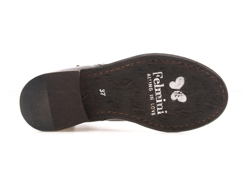 Felmini stivaletti con cerniera esterna donna marrone