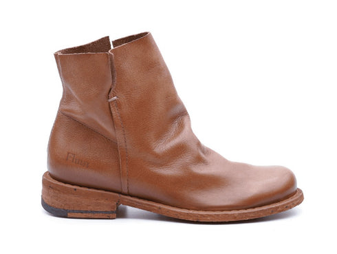 Felmini Stivaletti sfoderati Tacco Basso tomaia Pelle Marrone D433 TAN