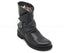 Felmini stivaletti biker cinturino e fibbia donna nero