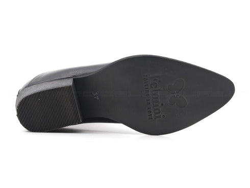 Felmini stivaletti con zip donna nero