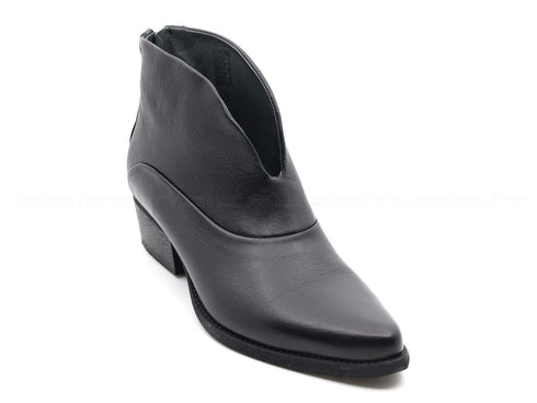 Felmini stivaletti con zip donna nero