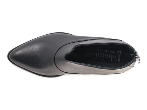Felmini stivaletti con zip donna nero