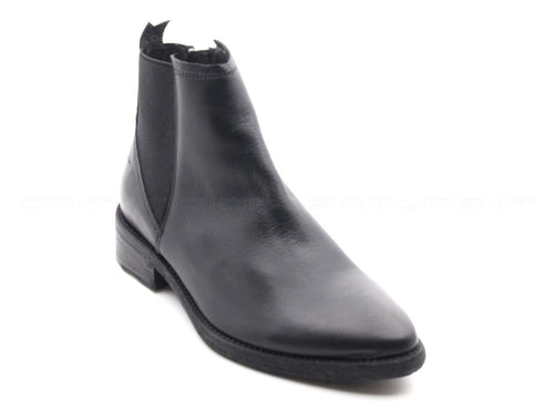 Felmini stivaletti bassi a punta donna nero