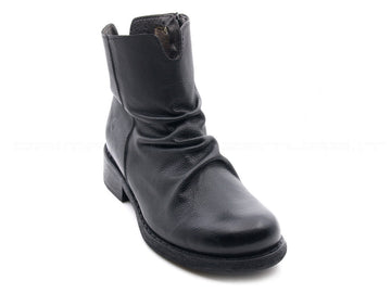 Felmini stivaletti con zip laterale donna nero