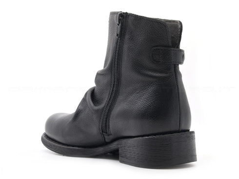 Felmini stivaletti con zip laterale donna nero