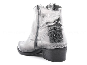 Felmini stivaletti texani pelle bago donna argento