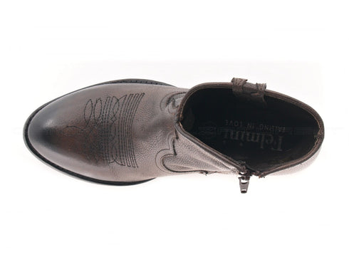 Felmini stivaletti texani bassi donna grigio