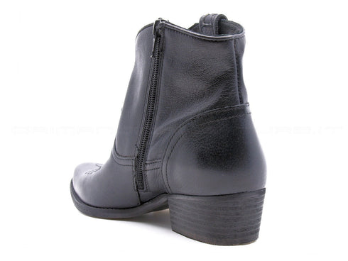 Felmini stivaletti texani pelle lavado donna nero