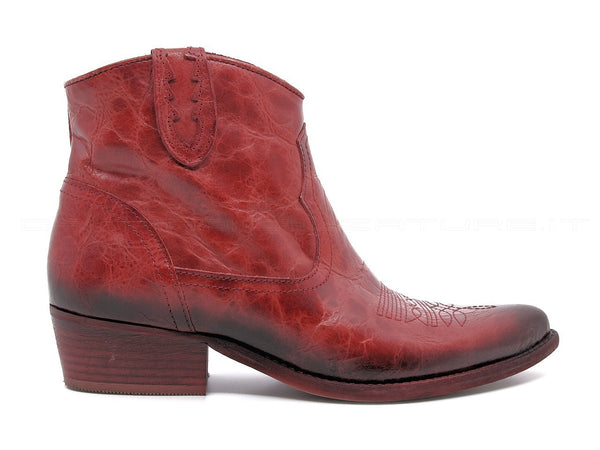 Felmini stivaletti texani vega donna rosso