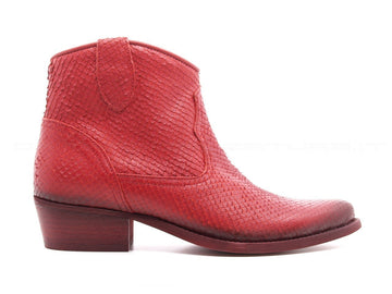 Felmini stivaletti texani donna rosso