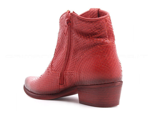 Felmini stivaletti texani donna rosso