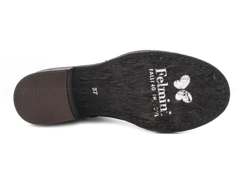 Felmini tronchetti con stella e cerniera donna nero